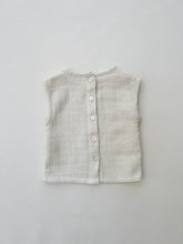 Load image into Gallery viewer, Organic Cotton Button Down Tank - Milk

