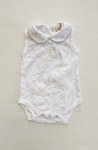 Load image into Gallery viewer, Organic Cotton Sleeveless Peter Pan Bodysuit - Snowberry
