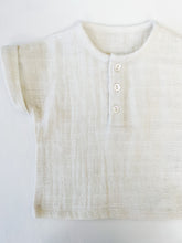 Load image into Gallery viewer, Organic Cotton Henley Tee  - Milk
