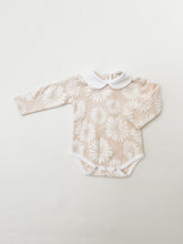 Load image into Gallery viewer, Organic Cotton Long Sleeve Peter Pan Bodysuit - Daisy Bloom
