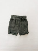 Load image into Gallery viewer, Organic Cotton Basic Cuffed Shorts - Thyme
