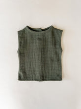 Load image into Gallery viewer, Organic Cotton Button Down Tank - Thyme
