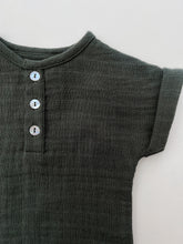 Load image into Gallery viewer, Organic Cotton Henley Tee  - Thyme
