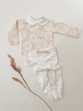 Load image into Gallery viewer, Organic Cotton Long Sleeve Peter Pan Bodysuit - Daisy Bloom
