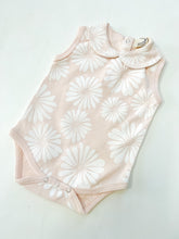 Load image into Gallery viewer, Organic Cotton Sleeveless Peter Pan Bodysuit - Daisy Bloom
